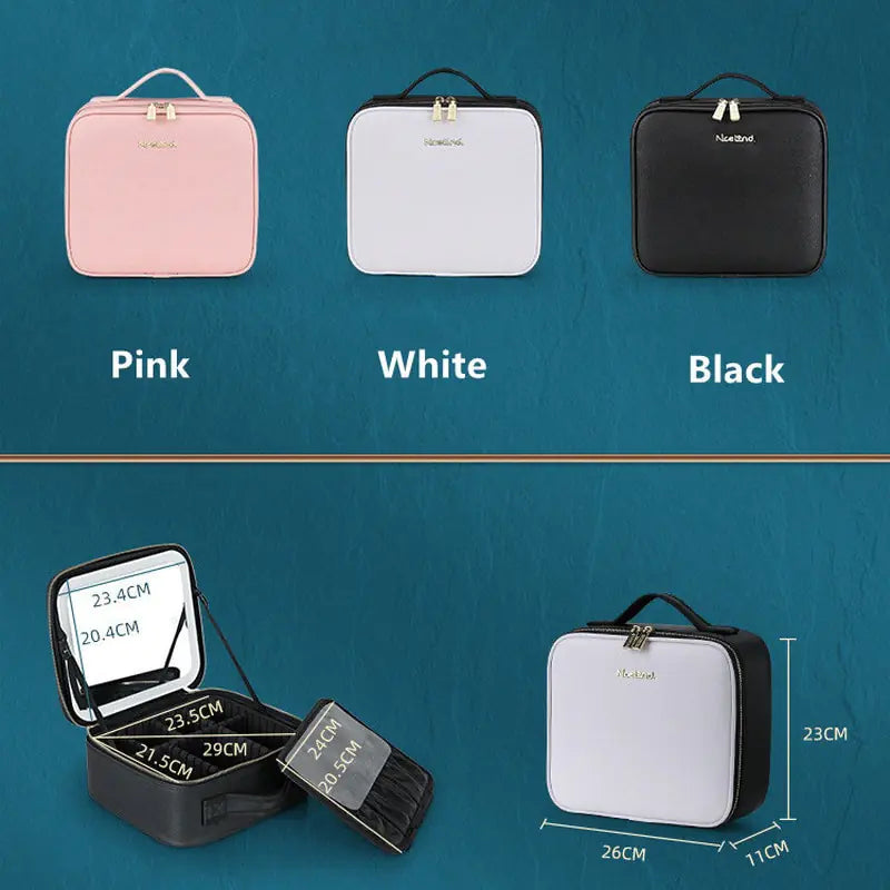 LED Cosmetic Case with Mirror